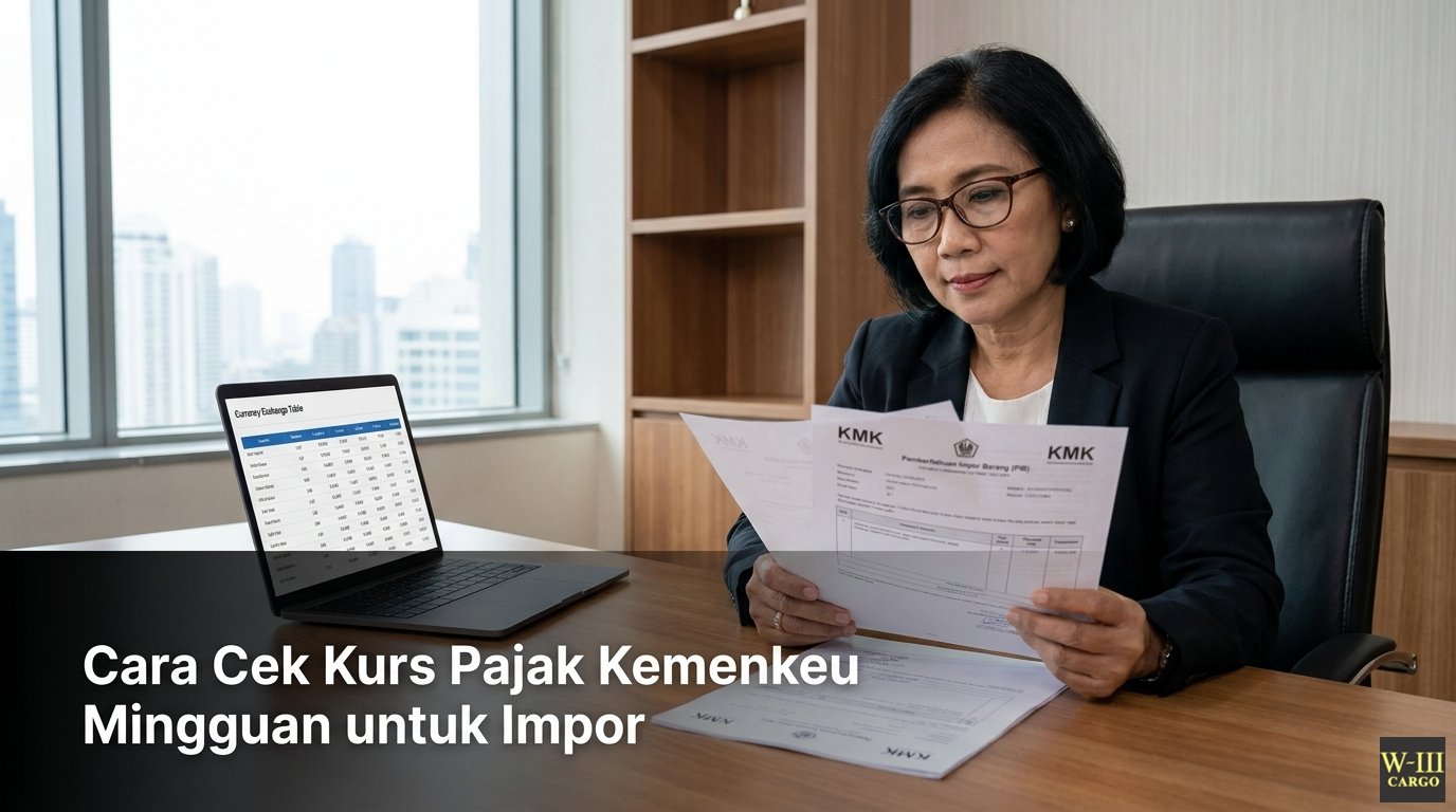 Cara cek kurs pajak Kemenkeu mingguan untuk impor
